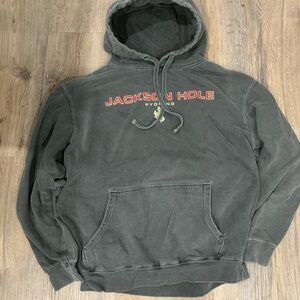 Jackson Hole Wyoming Gray Hoodie
